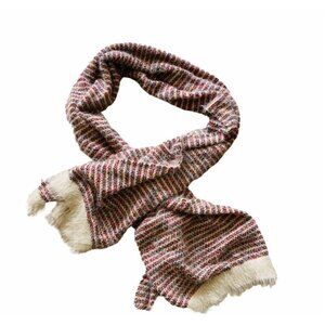 fuzzy Cotton blend warm soft scarf 23 x 70